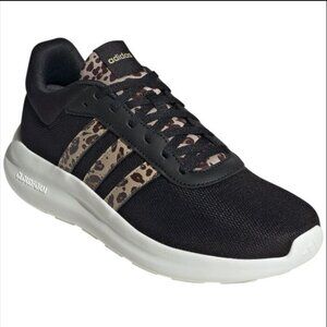 NWT adidas Cloudfoam Lite Racer 4.0 Black & Leopard Print women size 8.5